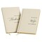 Hard Cover Vow Books (Set of 2) - Cream Canvas Linen Foil Embossed Wedding Ceremony Vow Renewal Speech Books, Couple Gifts for Engagement (To My Husband/Wife)